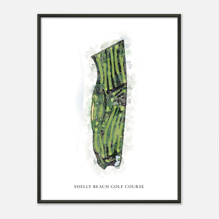 Print of Shelly Beach Golf Course Classic Map
