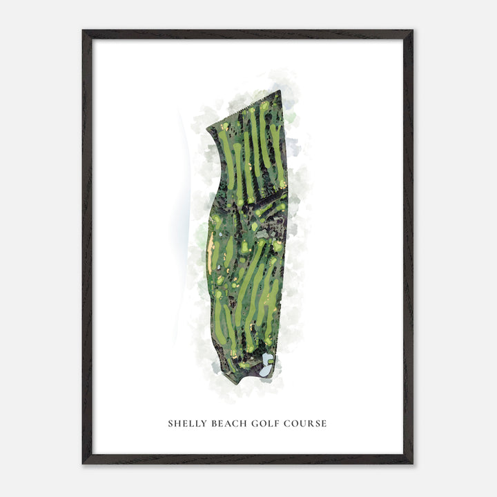Print of Shelly Beach Golf Course Classic Map