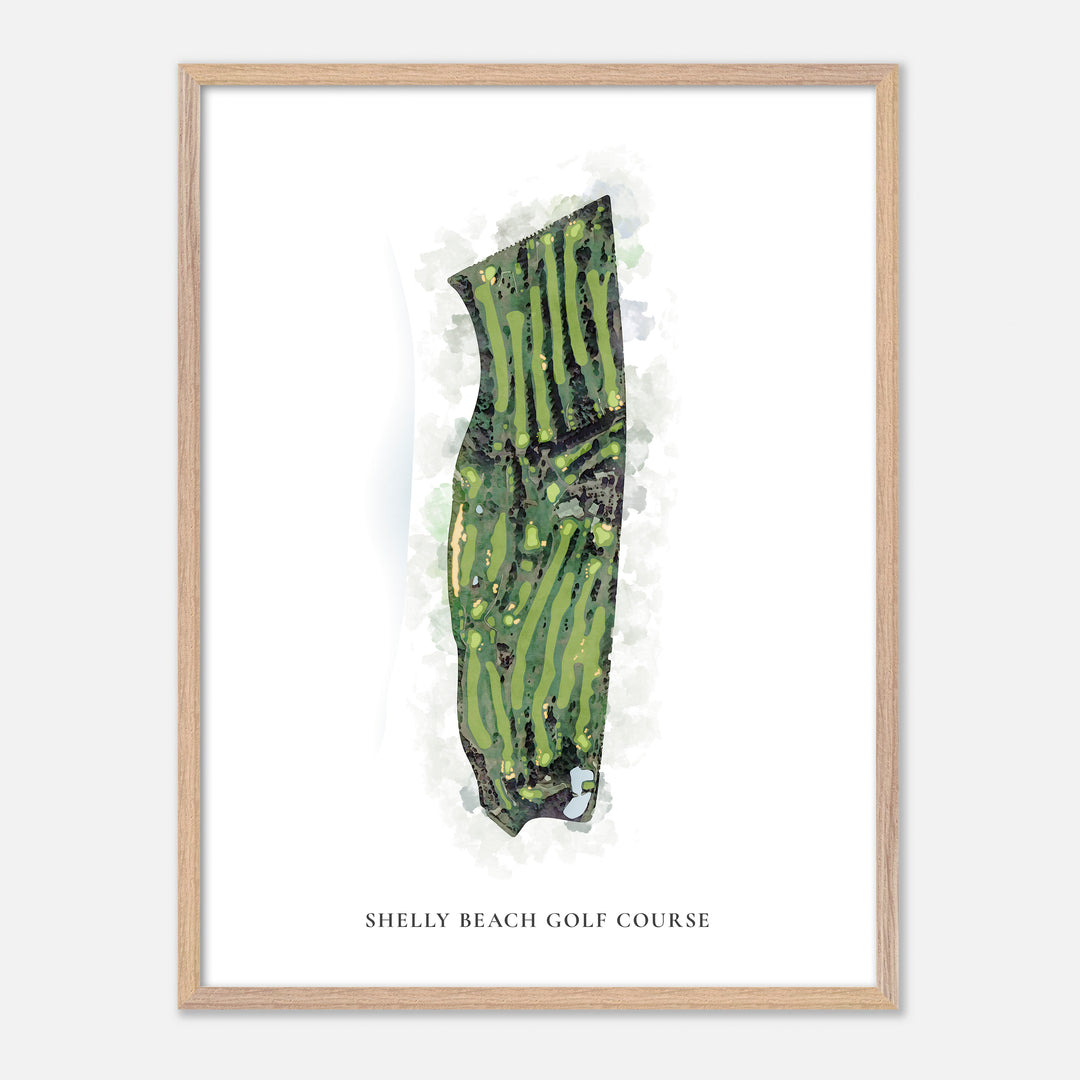 Print of Shelly Beach Golf Course Classic Map