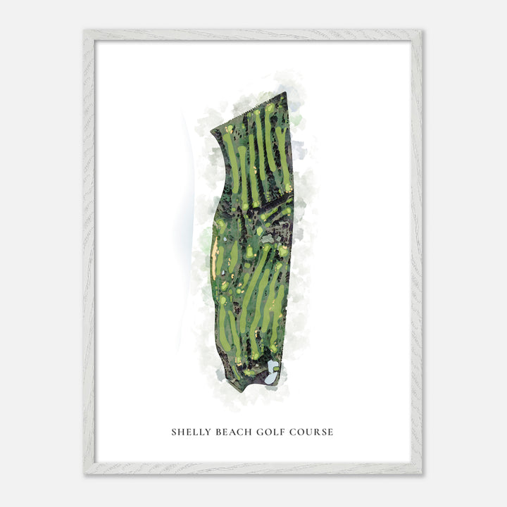 Print of Shelly Beach Golf Course Classic Map