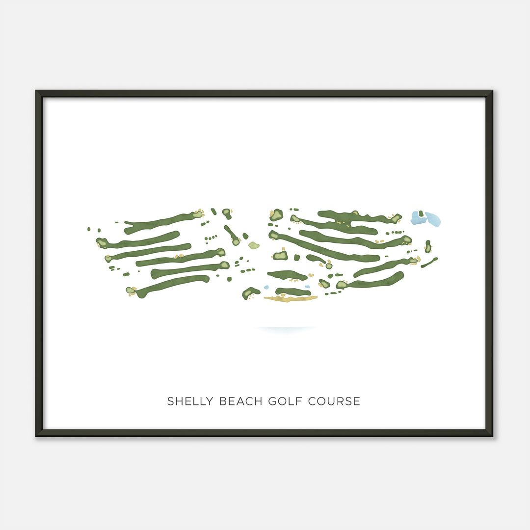 Print of Shelly Beach Golf Course Modern Map