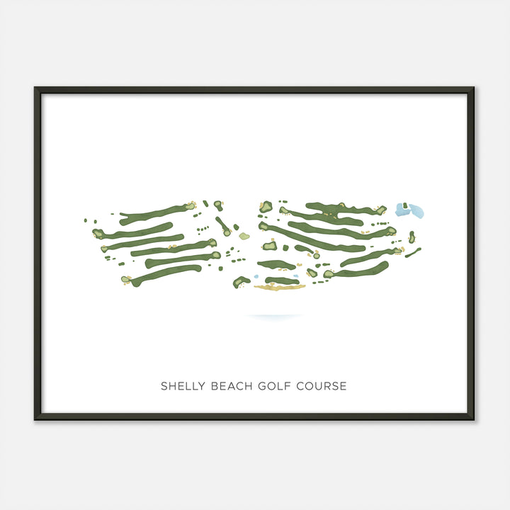 Print of Shelly Beach Golf Course Modern Map