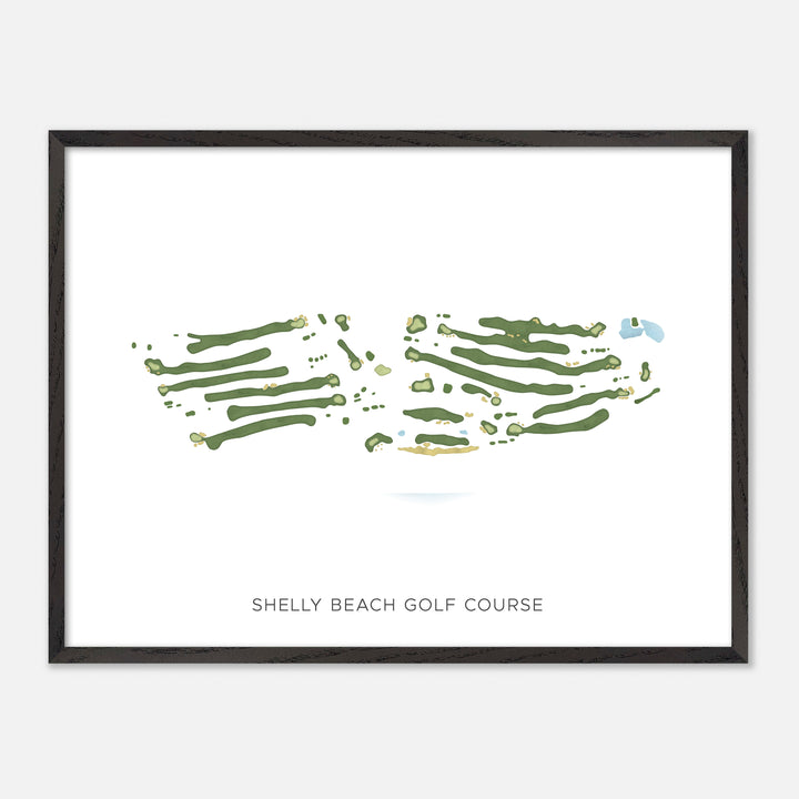 Print of Shelly Beach Golf Course Modern Map