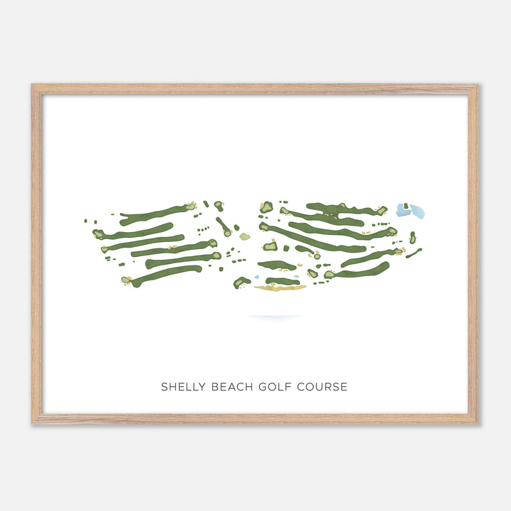 Print of Shelly Beach Golf Course Modern Map