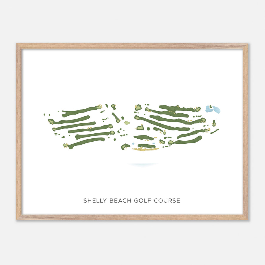 Print of Shelly Beach Golf Course Modern Map