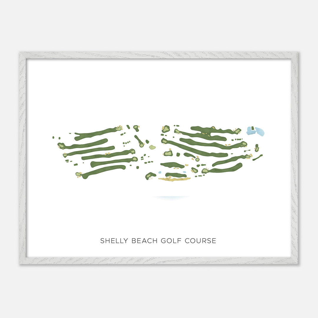 Print of Shelly Beach Golf Course Modern Map