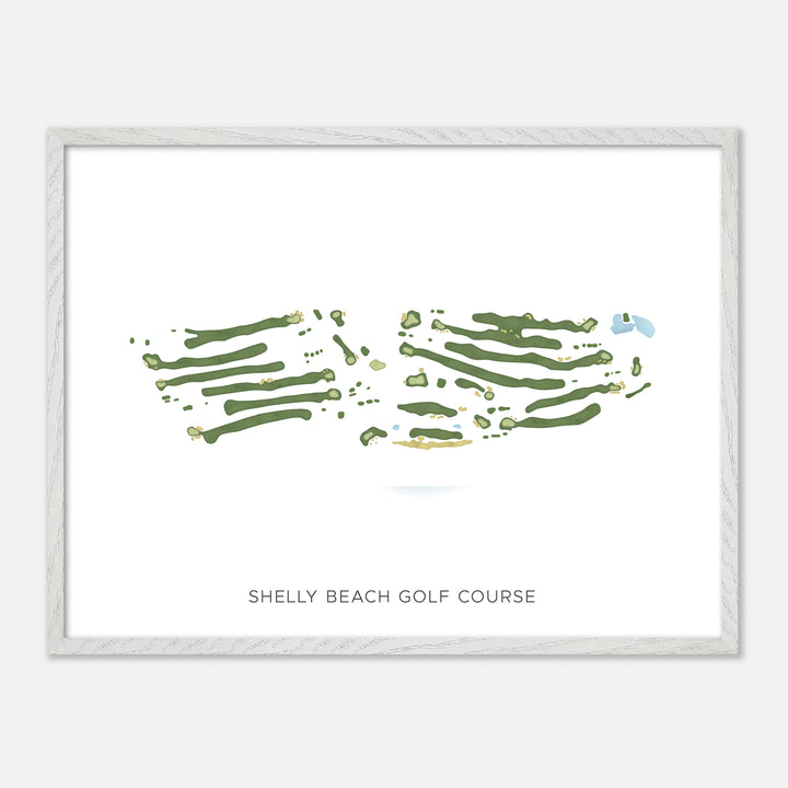 Print of Shelly Beach Golf Course Modern Map