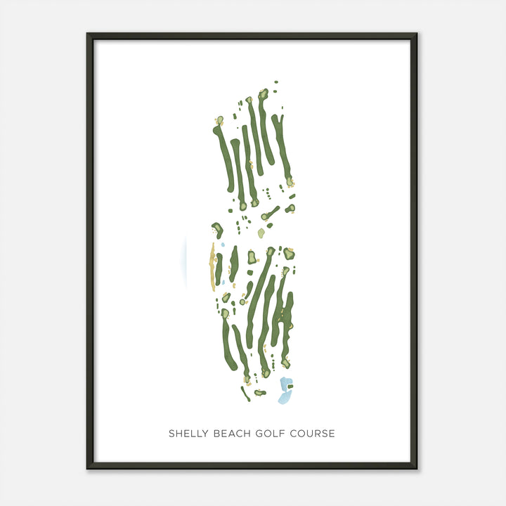Print of Shelly Beach Golf Course Modern Map