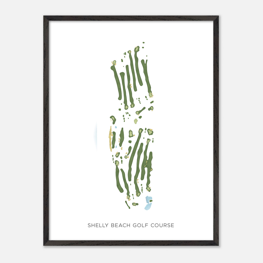 Print of Shelly Beach Golf Course Modern Map