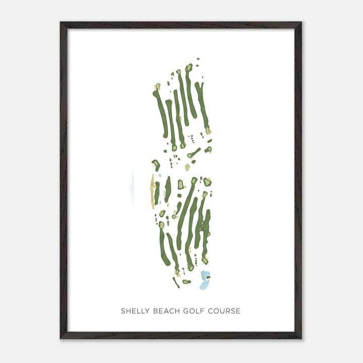 Print of Shelly Beach Golf Course Modern Map