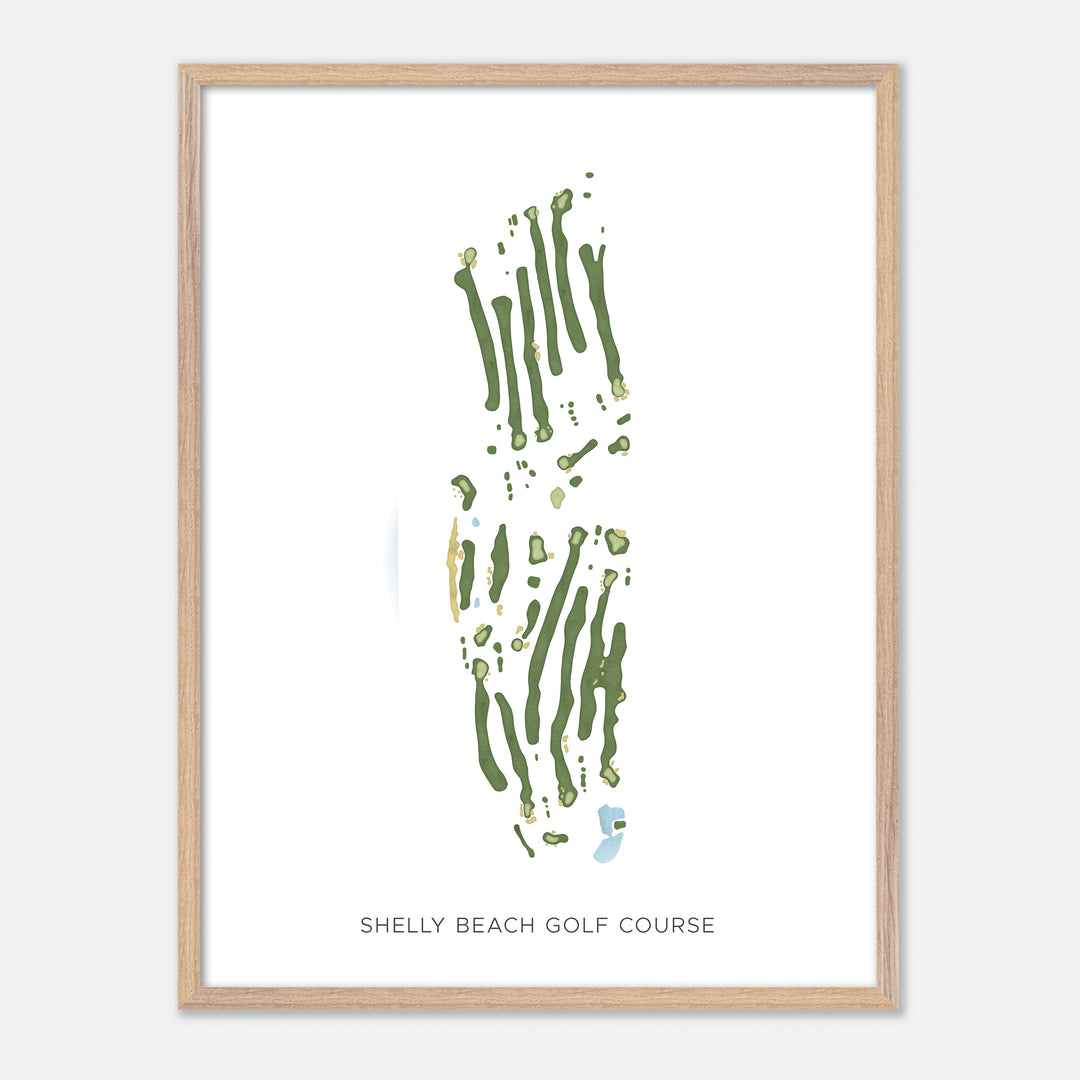 Print of Shelly Beach Golf Course Modern Map