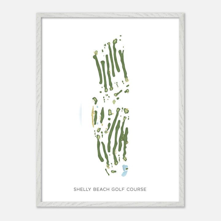 Print of Shelly Beach Golf Course Modern Map