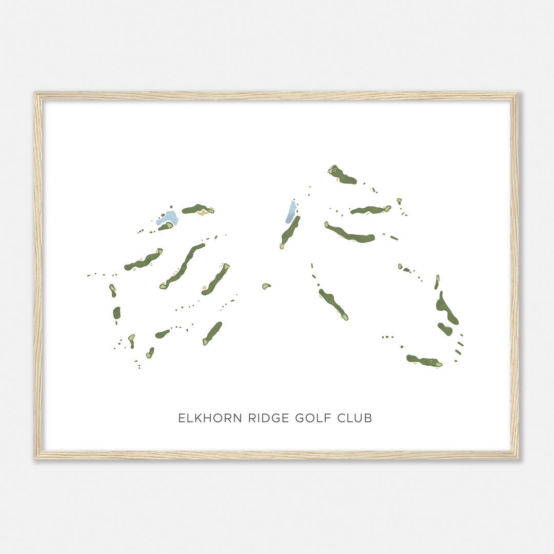 Print of Elkhorn Ridge Golf Club Modern Map