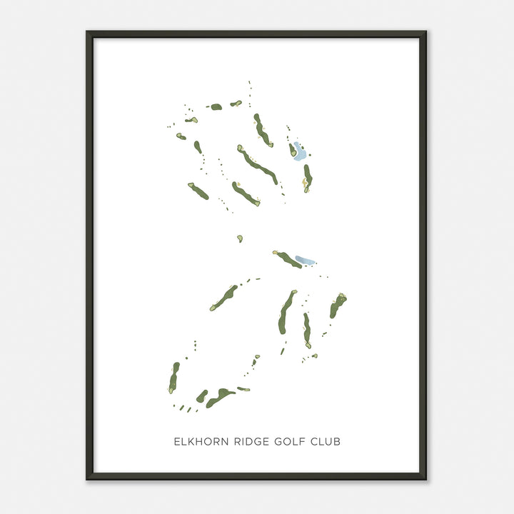 Print of Elkhorn Ridge Golf Club Modern Map