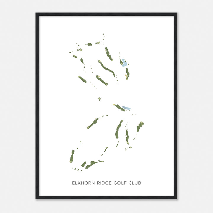 Print of Elkhorn Ridge Golf Club Modern Map