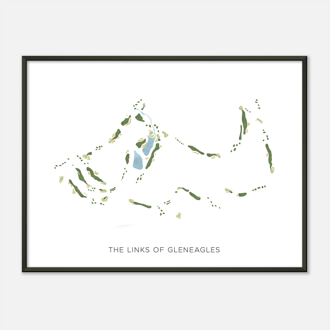 Print of The Links Of Gleneagles Modern Map