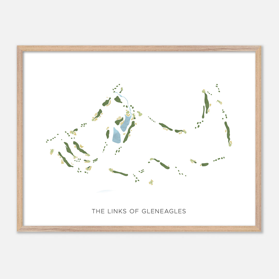 Print of The Links Of Gleneagles Modern Map