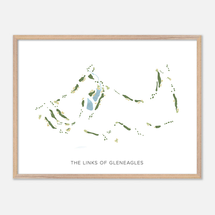 Print of The Links Of Gleneagles Modern Map