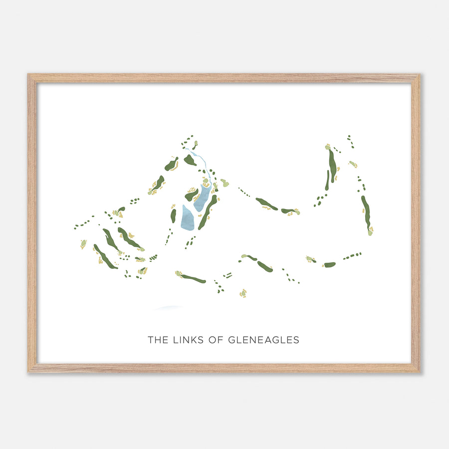 Print of The Links Of Gleneagles Modern Map