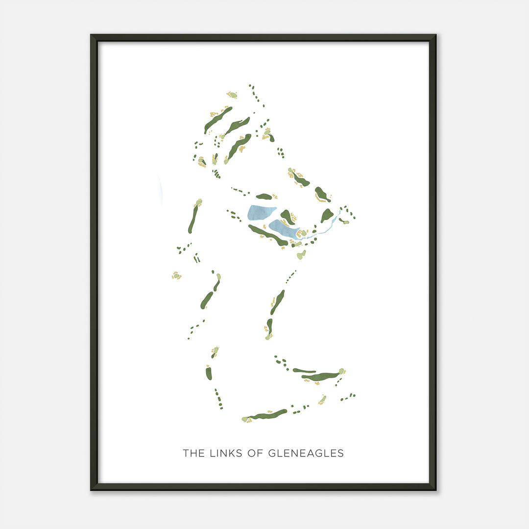 Print of The Links Of Gleneagles Modern Map