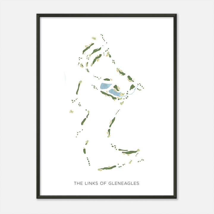 Print of The Links Of Gleneagles Modern Map