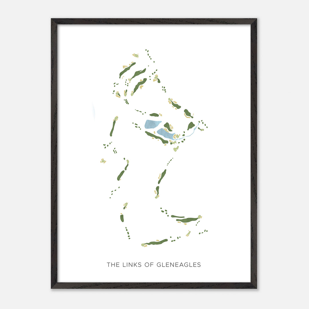 Print of The Links Of Gleneagles Modern Map