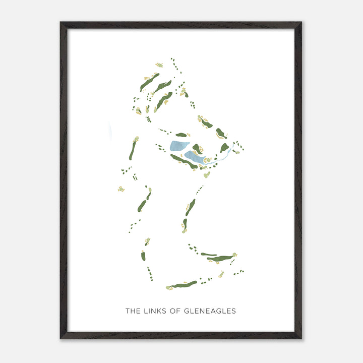 Print of The Links Of Gleneagles Modern Map