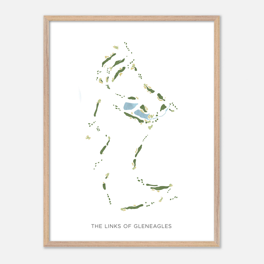 Print of The Links Of Gleneagles Modern Map