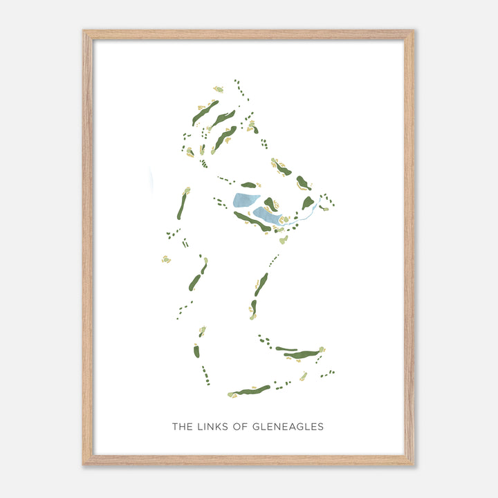 Print of The Links Of Gleneagles Modern Map