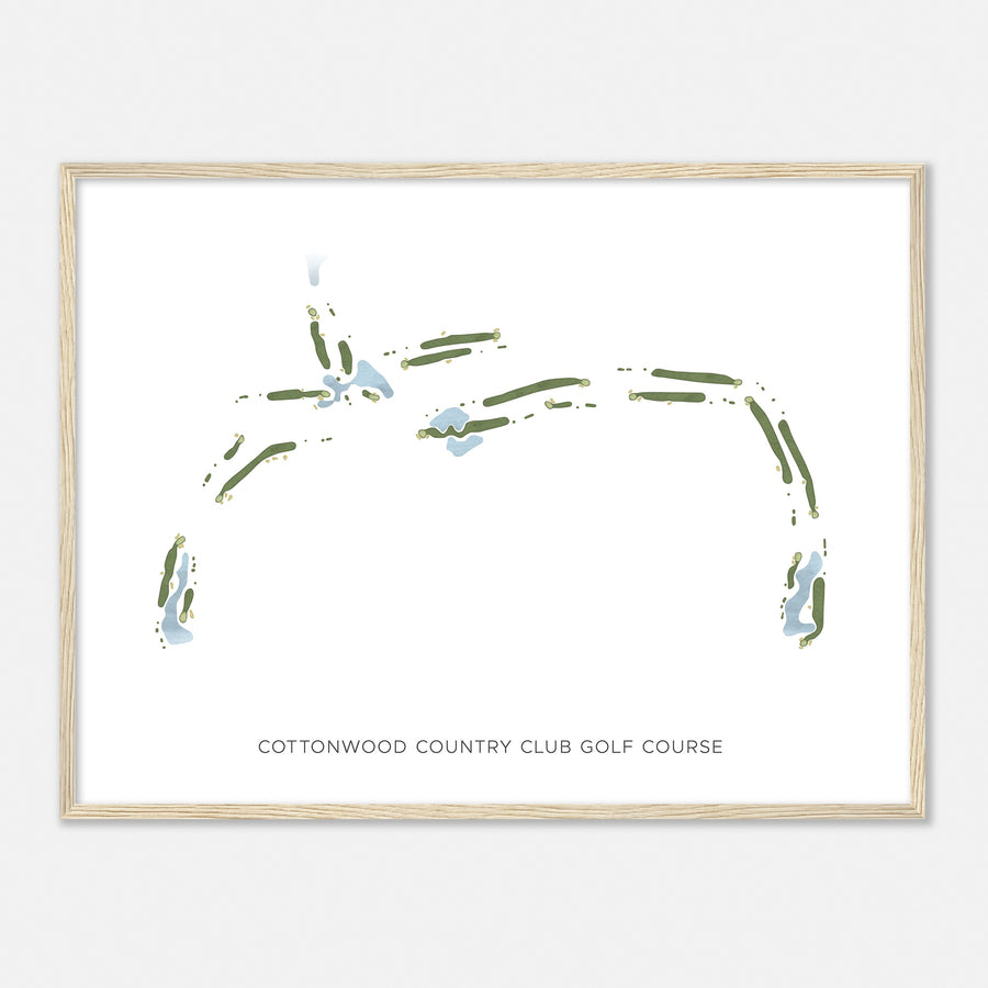 Print of Cottonwood Country Club Golf Course Modern Map