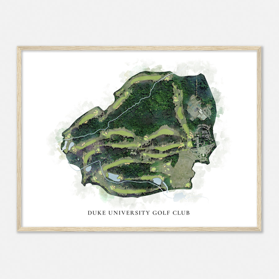 Print of Duke University Golf Club Classic Map