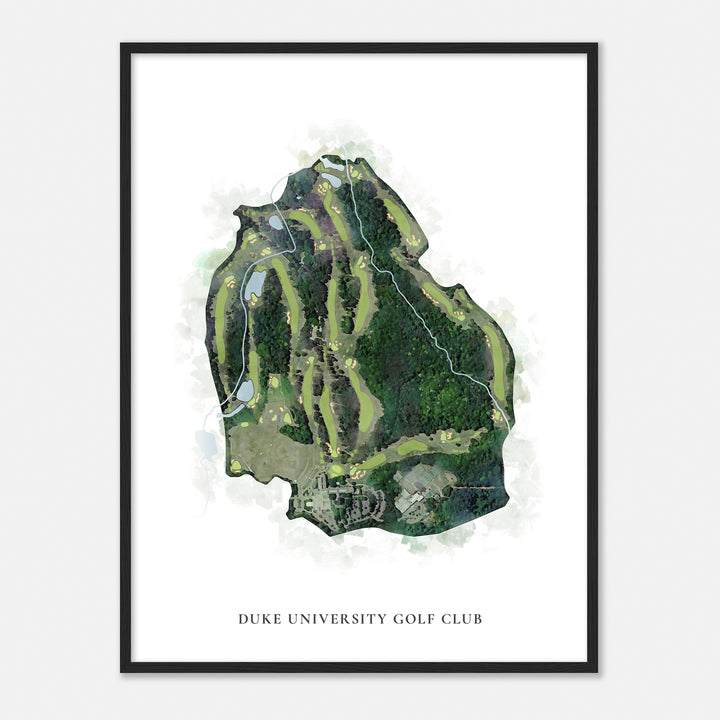 Print of Duke University Golf Club Classic Map