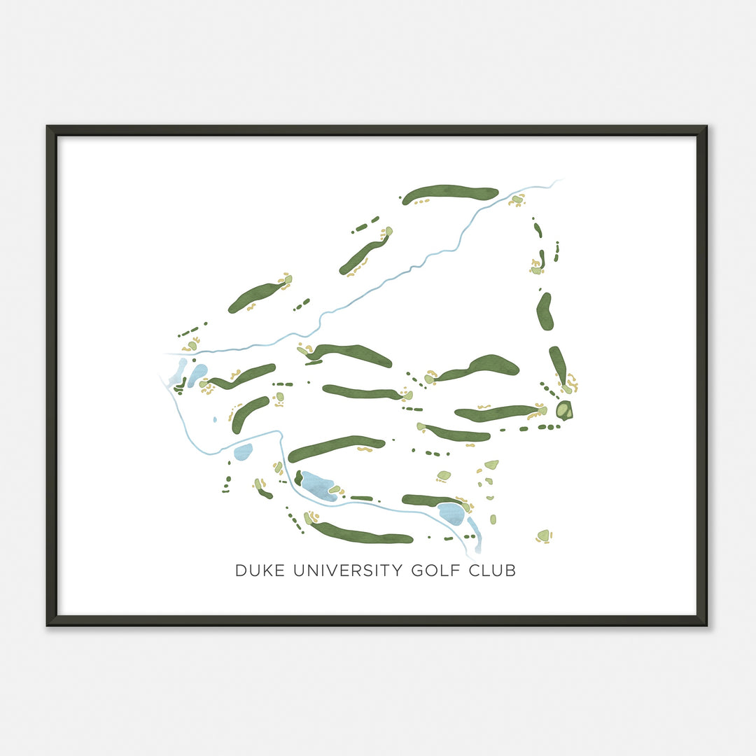 Print of Duke University Golf Club Modern Map