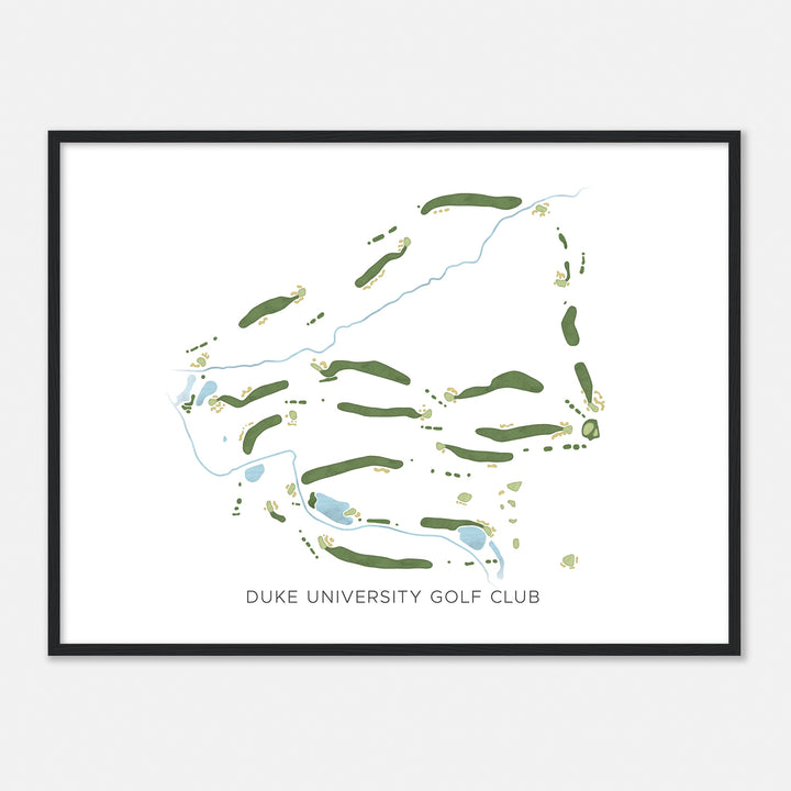 Print of Duke University Golf Club Modern Map