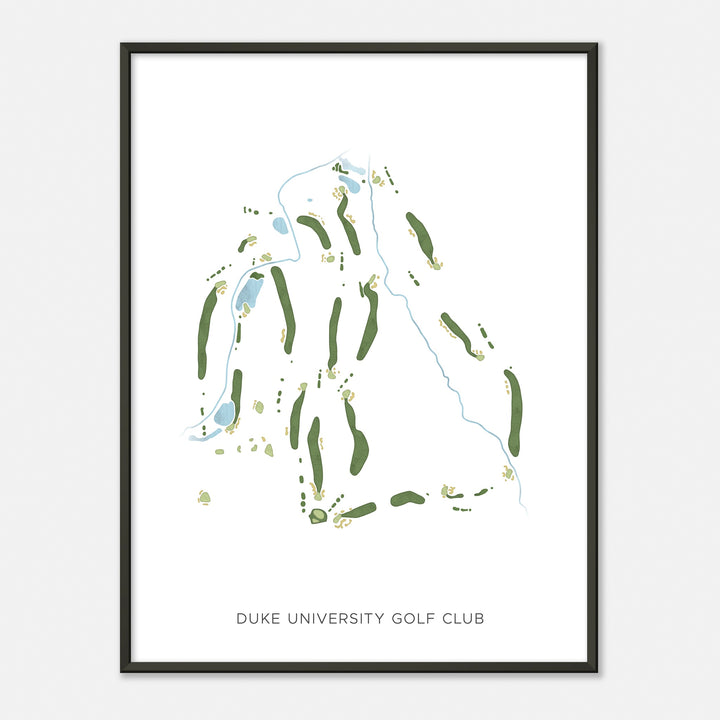 Print of Duke University Golf Club Modern Map
