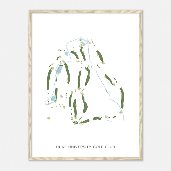 Print of Duke University Golf Club Modern Map