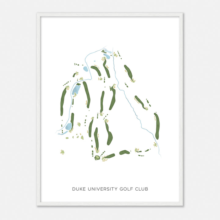 Print of Duke University Golf Club Modern Map