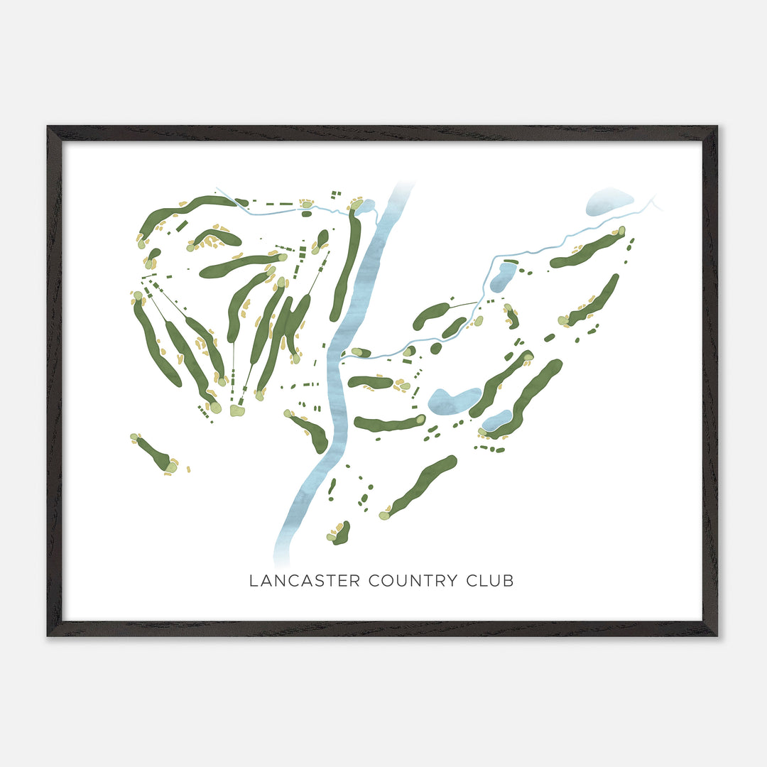 Print of Lancaster Country Club Modern Map