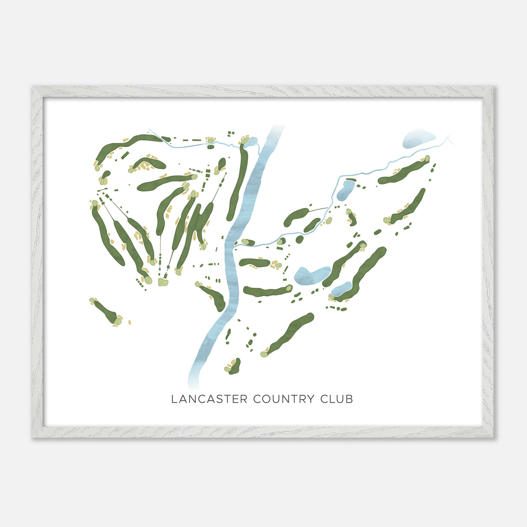 Print of Lancaster Country Club Modern Map
