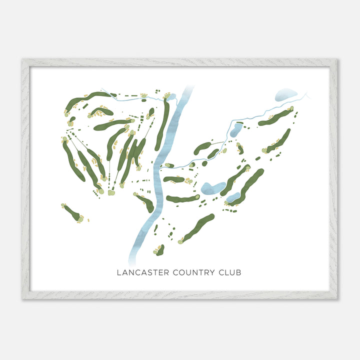 Print of Lancaster Country Club Modern Map