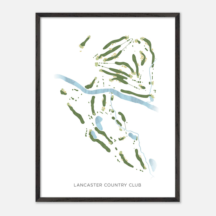 Print of Lancaster Country Club Modern Map