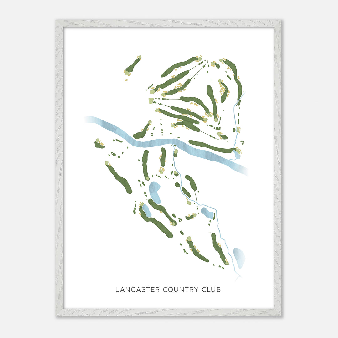 Print of Lancaster Country Club Modern Map