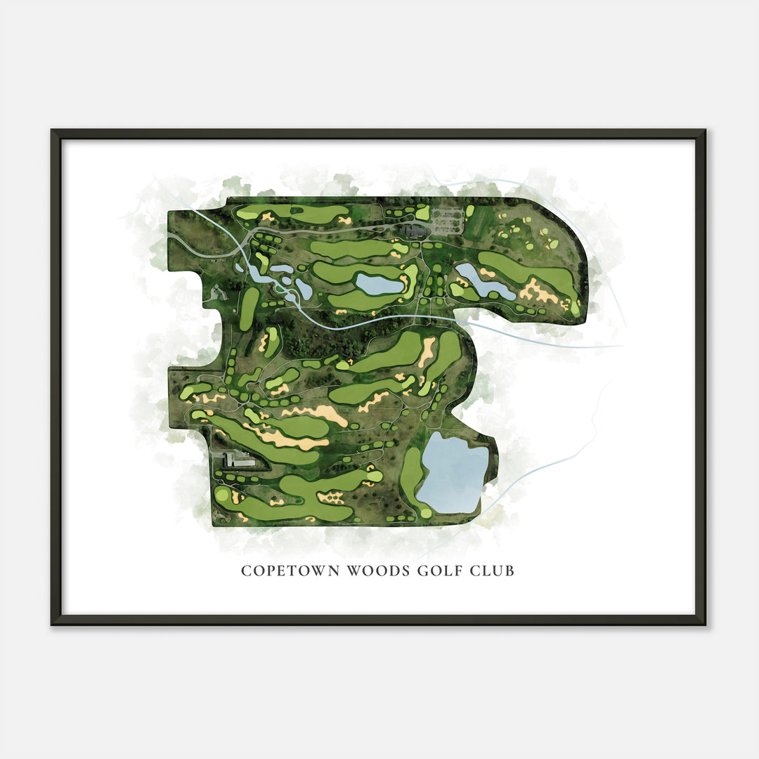 Print of Copetown Woods Golf Club Classic Map