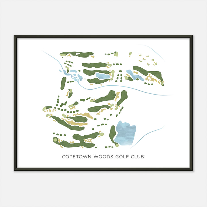 Print of Copetown Woods Golf Club Modern Map