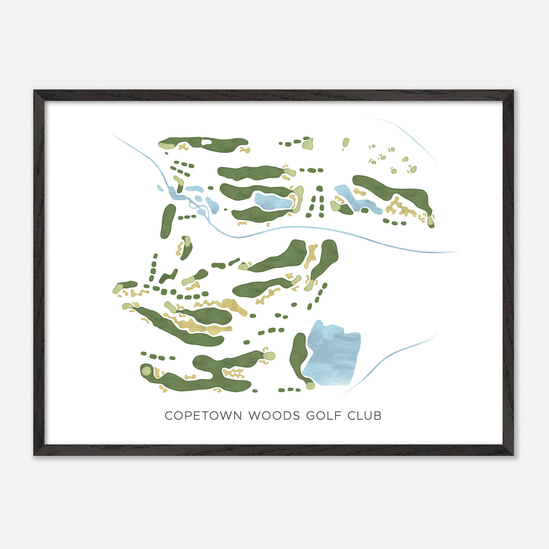 Print of Copetown Woods Golf Club Modern Map