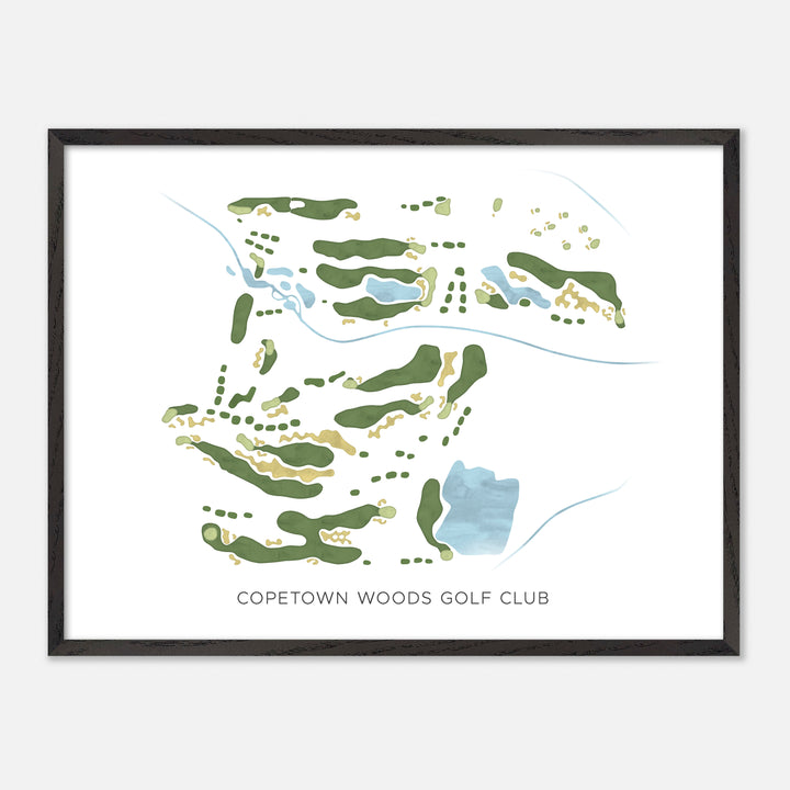 Print of Copetown Woods Golf Club Modern Map