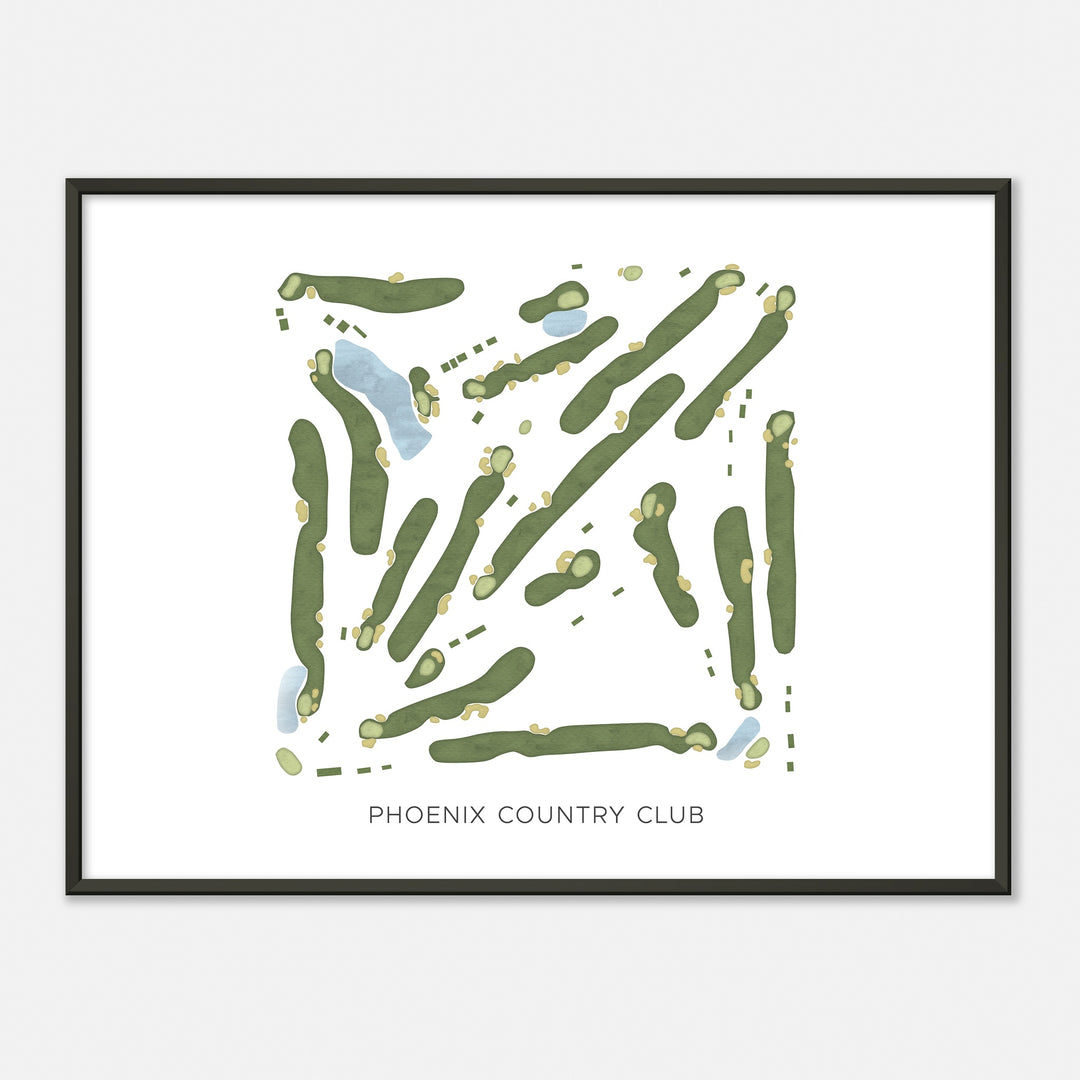 Print of Phoenix Country Club Modern Map