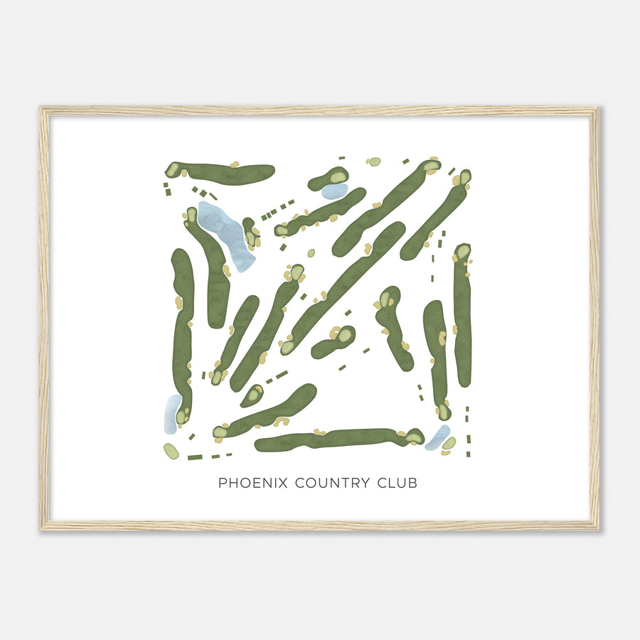 Print of Phoenix Country Club Modern Map