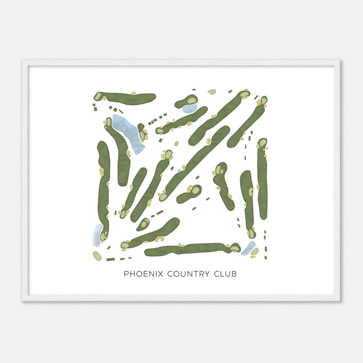 Print of Phoenix Country Club Modern Map