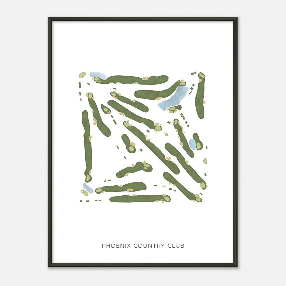 Print of Phoenix Country Club Modern Map